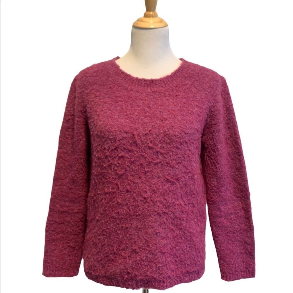 Sonoma | Pink Fuzzy Long Sleeve Crewneck Sweater